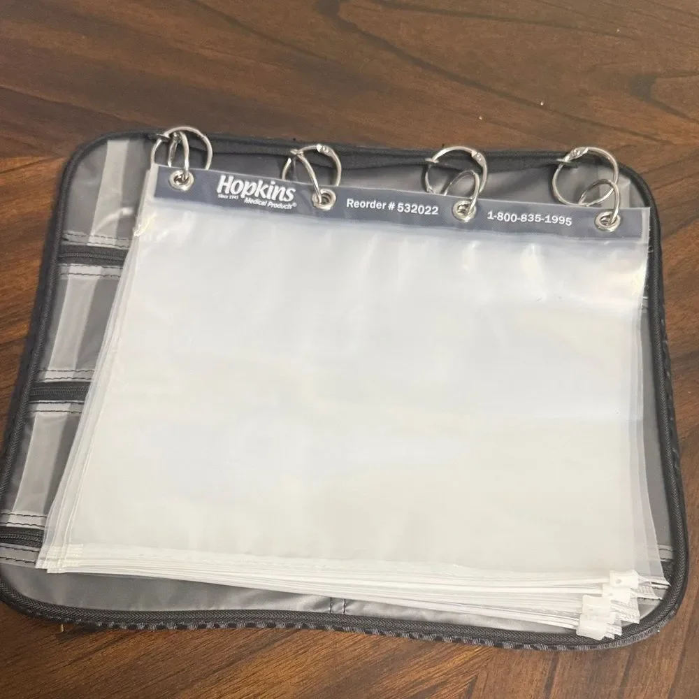 Hopkins Black and Clear Storage Binder